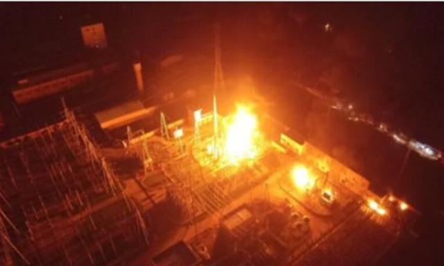 西按變電站著火 西按變電站著火